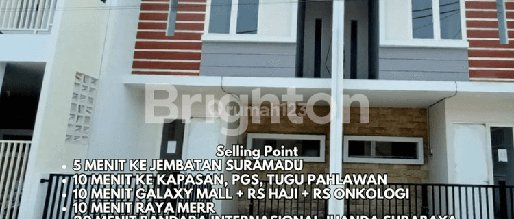 DP 0 + RUMAH 2 LANTAI 2 MENIT KE SURAMADU SURABAYA UTARA 1