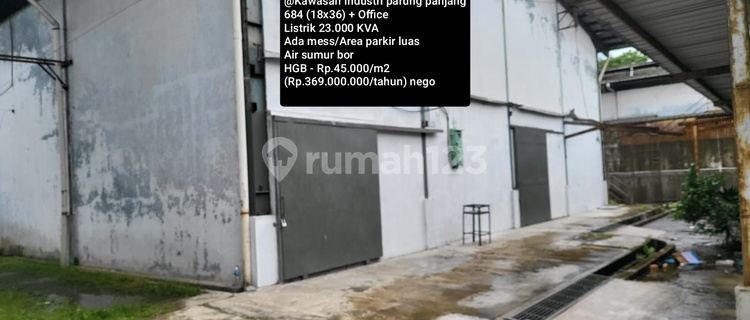 Disewakan Gudang @kawasan Industri Parung Panjang Bogor 1