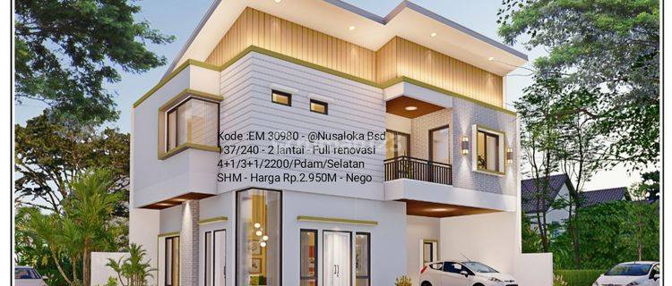 Rumah full renovasi - Bebas banjir@Nusaloka Bsd 1