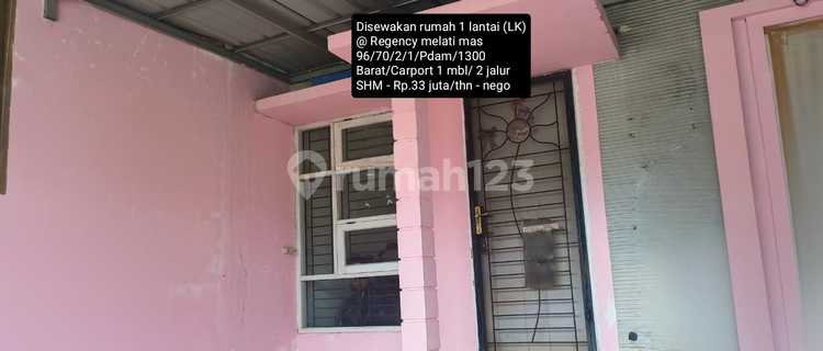 Disewakan Rumah 1 Lantai @ Regency Melati Mas 1