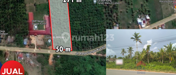 Tanah Jl. Raya Sei Kunyit, Sei Dungun  1