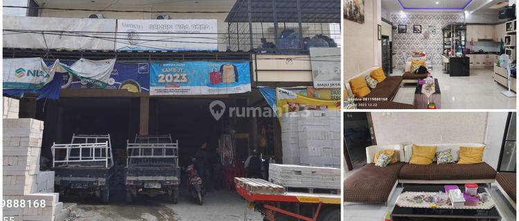 Rumah Toko Bangunan + Tinggal 2,5 Lantai Semi Furnish Bagus Di Jalan Pandan Raya Perumnas Kota Tangerang Banten 1