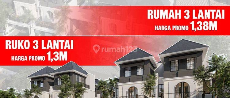 Rumah Ruko 3 Lantai Samping Jalan Raya Palebon Majapahit Semarang 1