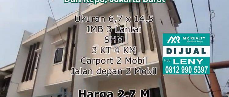 RUMAH BARU MINIMALIS DI DURI KEPA, JAKARTA  BARAT 1