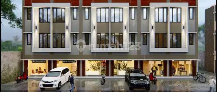 Translation: For Sale 3-Story Shop House Near Cisalak Market, Cibubur Toll 1