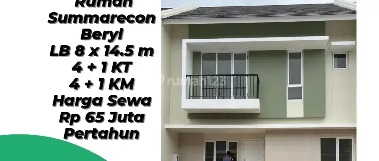 Disewakan Rumah 2 lantai Siap Huni di Summarecon, Beryl Barat (al) 1