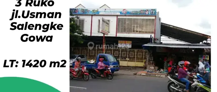 Disewakan/Dijual 3Ruko Siap Pakai di Jalan Poros (ar) 1