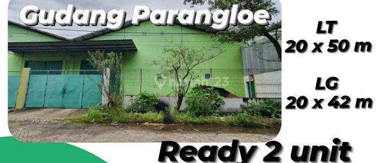 Disewakan Gudang di Gudang Parangloe 1000 m, ready 2 unit (al) 1