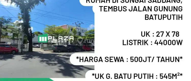 Disewakan Rumah di Jalan sungai saddang tembus gunung batuputih (fl) 1