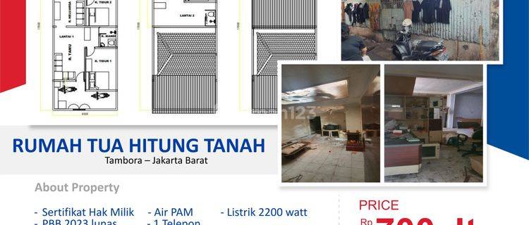 Dijual Rumah Tua Hitung Tanah Lt 110 M2 Di Tambora Jembatan Lima Jakarta Barat  1