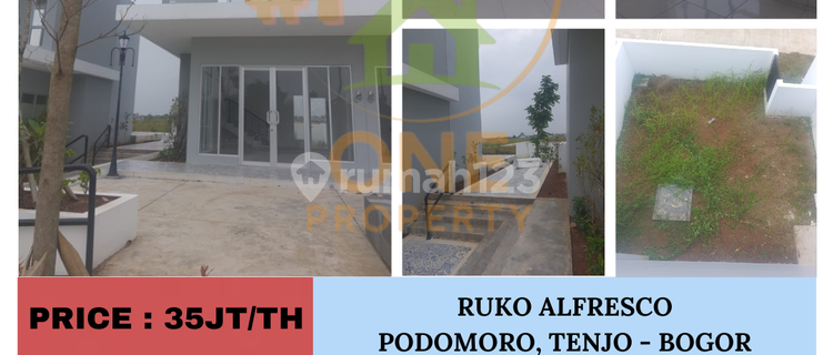 For Rent Alfresco Shop House, Podomoro, Tenjo - Bogor 1