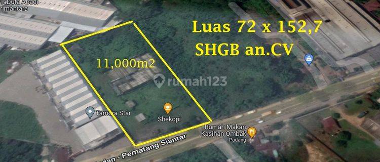 Dijual Tanah Luas 11.000 m² di Pinggir Jalan Jl. Medan Pematang Siantar, Tj. Morawa B, Kec. Tj. Morawa, Kabupaten Deli Serdang, Sumatera Utara 20362, Deli Serdang 1