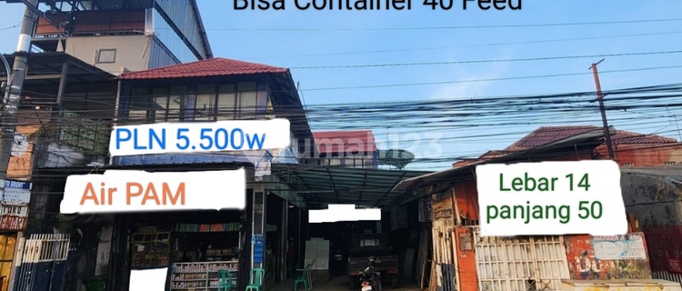 Warehouse Shophouse Wide Enough for 40ft Container and 2 Floors in Kaliabang, North Bekasi 1