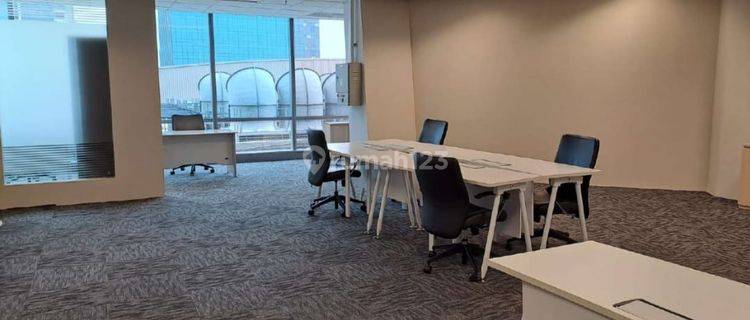 For Rent Kantor Semi Furnish 110 M2 di Prudential Center Kokas, Murah 1