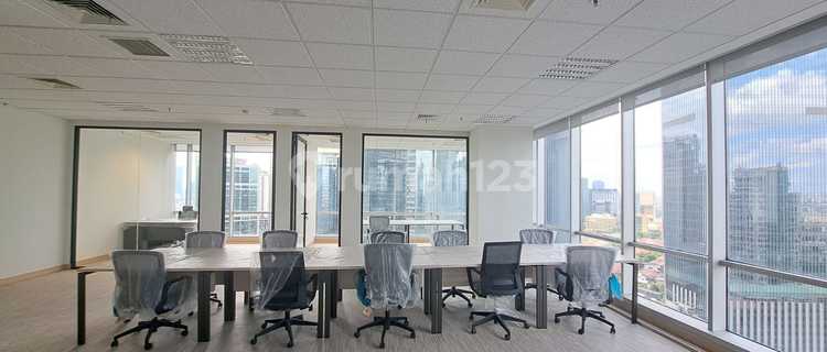 Sewa Kantor 118 m2 Brand New Furnish di Menara Sun Life Mega Kuningan 1