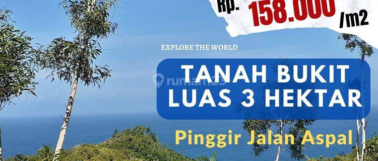 Jual Tanah Pantai Bukit Datar Pinggir Jalan Dekat Pantai Yogyakarta 1