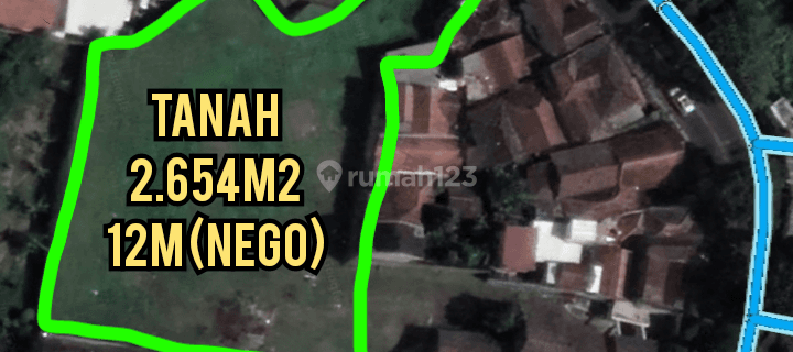 Tanah Gentong 2.654m2, Lokasi Ramai 12M Citeureup Cimahi! 1