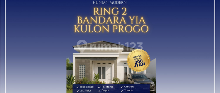 Ring 2 Bandara Yia Rumah Siap Bangun Dalam Cluster One Gate 1