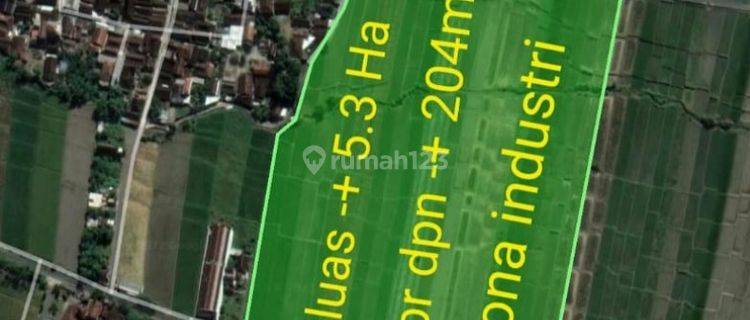 Dijual lahan industri Klaten Lokasi Strategis 5 Ha Bu! 1