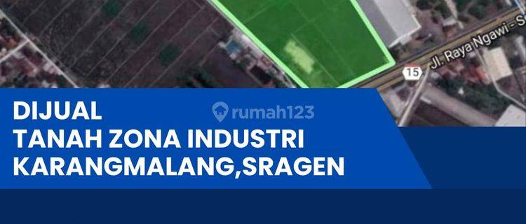 Dijual tanah industri sangat strategis lokasi Sragen Luas 3.7 Ha BU! 1
