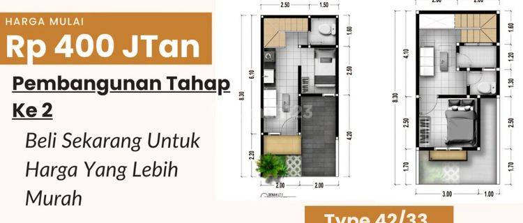 Rumah 2 Lantai Termurah Di Surabaya Barat Harga 400 Jt'An  1