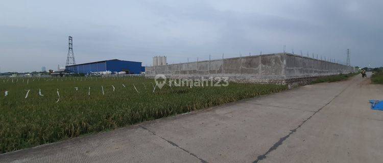 Disewakan Tanah Pinggir Tol Karawang Barat 1