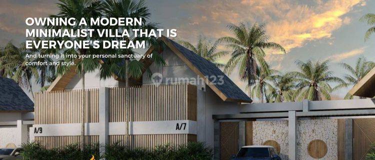 Villa Mewah Modern Baru Di Canggu Harga 2,4m Saja 1