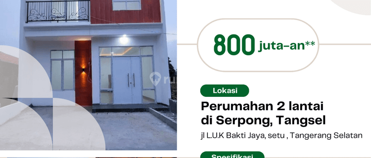 Beli Rumah Tinggal Bawa Koper, 2 Lt 800 Juta An 1