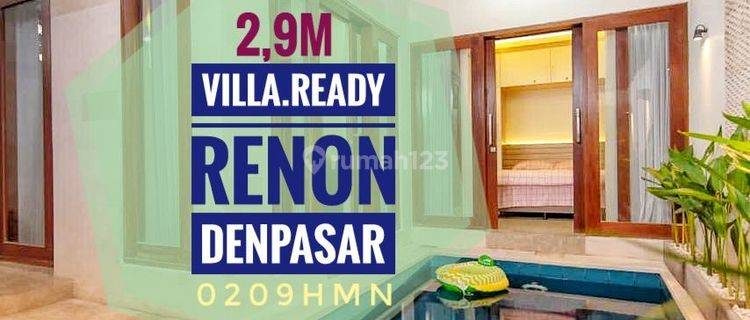 Jual Villa Ready Cluster Tukad Balian Renon Denpasar Bali 1