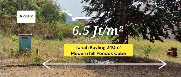 Modernhill - Tanah Kavling 240 M² Di Modern Hill Pondok Cabe 1