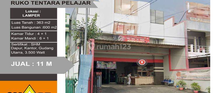  Ruko SHM 600 m² di Lamper TENTARA PELAJAR SEMARANG 1