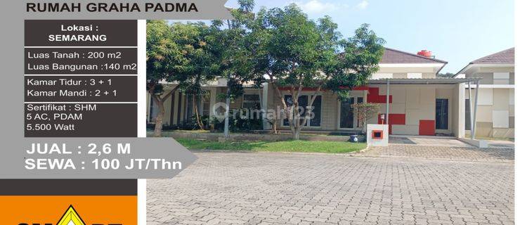  Rumah Bagus 200 m2 SHM di Graha Padma Semarang 1