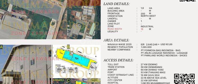 Lahan Industri Siap Bangun Pabrik Di Mayong Jepara 14800 m² 1