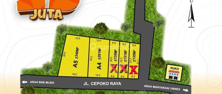 Tanah Murah Pinggir Jalan Raya Aspal Cepoko Gunung Pati Semarang 1