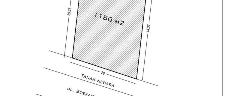 Harga dibawah NJOP! kavling siap bangun di mainroad Soekarno Hat 1