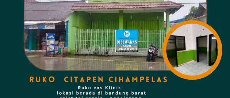 Rumah Exs Klinik Citapen Raya Cihampelas Cocok Untuk Ritel. Praktek Dokter, Gudang, Konveksi, Dan Usaha  1
