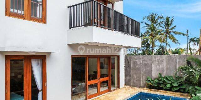 Beautiful modern villa with rooftop view of rice fields and mountains in Ubud 1