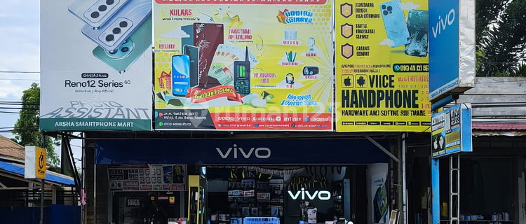 Two-story shop house on the main road side of A. Yani, Sorong District, South Kalimantan. Strategic location by the main road, suitable for retail business. 1