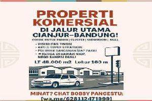 Jual Murah Dibawah Njop!!! Hanya 5,1jt/m2 (lt 4,8ha Lebar +- 160 M2). Jl. Raya Cianjur Bandung  1