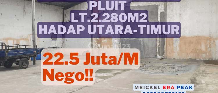 Lokasi Startegis Dijual Gudang Di Pluit, Lt. 2.280m2, Hadap Utara Timur 1