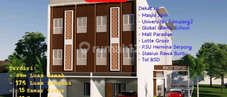 Sell Boarding House Building in Serpong Tangsel Near Unpam 2 Campus 1