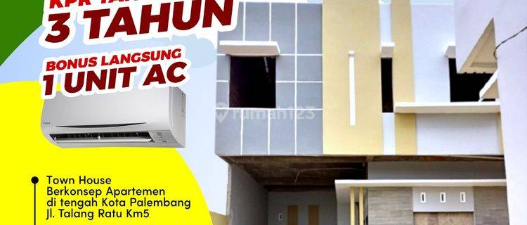 Town House Tengah Kota Palembang, Km.5 Bisa Kpr Tanpa Bank 1