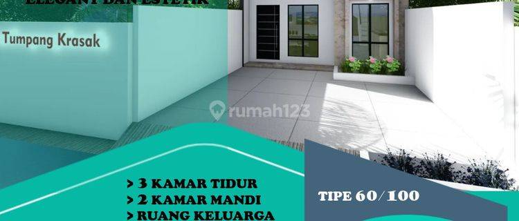 Jual Rumah New Desain Scandinavian Memiliki 3 Kamar Tidur 1