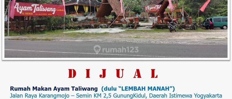 Dijual Restoran Sangat Strategis di Pinggir Jalan Utama di Gunung Kidul  Yogyakarta 1