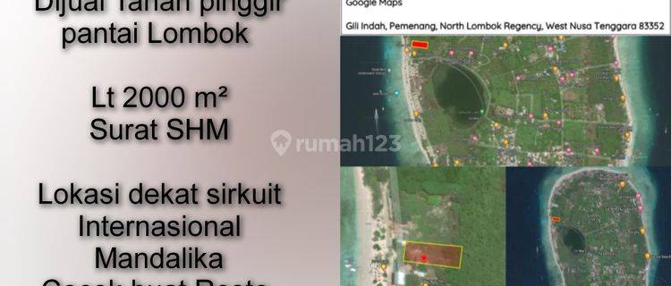 Dijual Tanah Lombok Gili indah dekat sirkuit internasional Mandalika 1