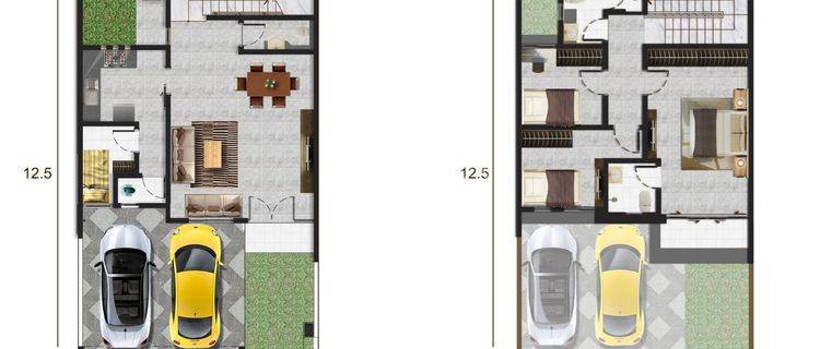 Disewakan / For Rent Rumah Pik 2, Cluster Miami, Uk 8x12.5, Kosongan. 1