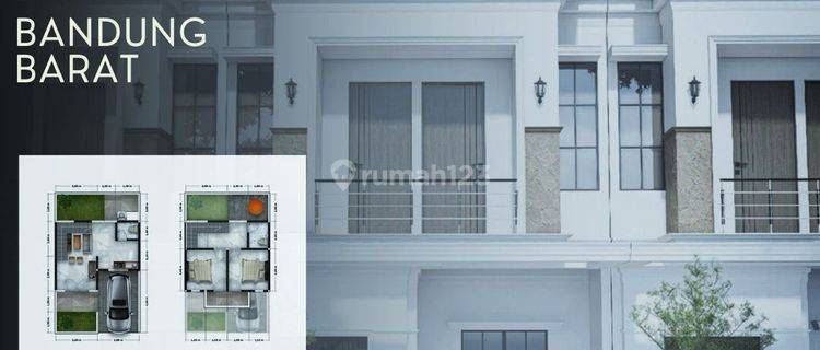 Sisa 2 unit Rumah Eropa 2 lantai dekat Gegerkalong Bandung SHM 1