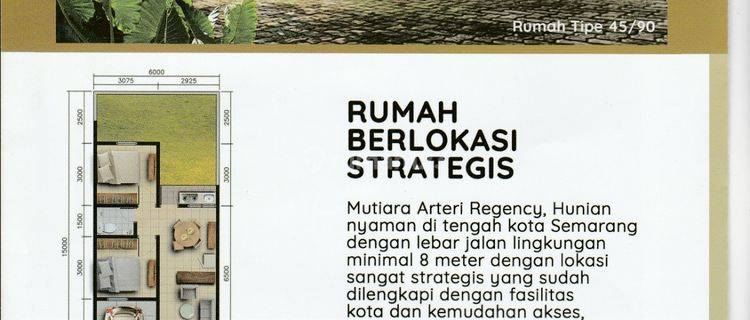 Jual Rumah Baru di Perumahan Mutiara Arteri Regensi  1