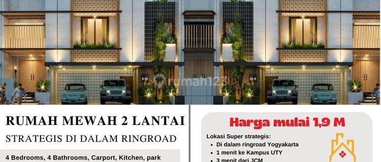 Rumah 3 Lantai SHM dalam ringroad Yogyakarta  1