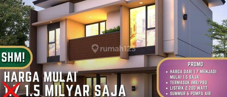 Rumah 2 Lantai Baru SHM Akses Mudah Dekat Dengan Jalan Utama  1